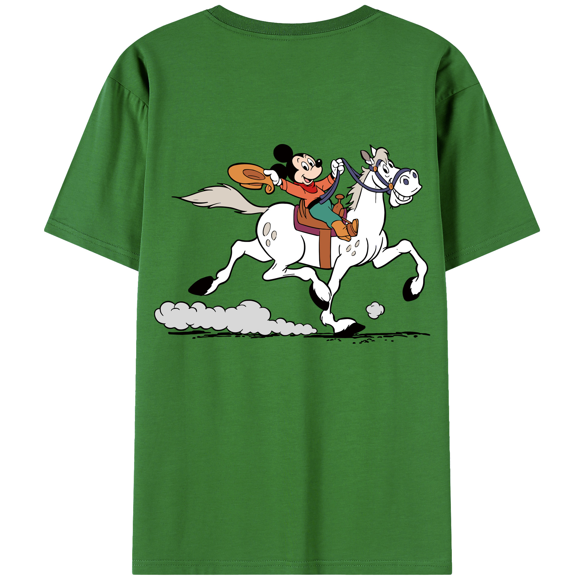 （画像用） ミッキーマウス Mickey Mouse レディース半袖Tシャツ(バックプリント)